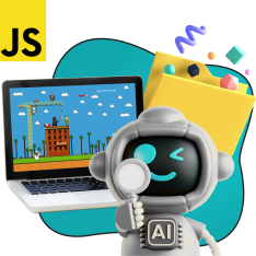 Язык программирования JavaScript + AI. Проектное обучение + геймификация + AI-помощники - КИБЕРшкола программирования для детей, компьютерные курсы для школьников, начинающих и подростков - KIBERone г. Кузьминки