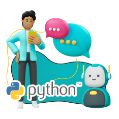 Умный чат-бот на Python - КИБЕРшкола программирования для детей, компьютерные курсы для школьников, начинающих и подростков - KIBERone г. Кузьминки